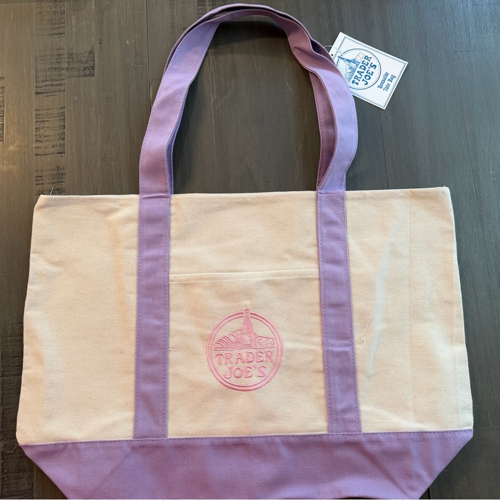NWT Trader Joe's Lavender Large Tote